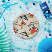 Mitte- des Jahrhundertsmoderner Pappteller (Party)