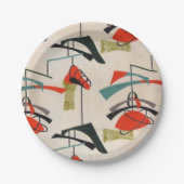 Mitte- des Jahrhundertsmoderner Pappteller (Vorderseite)