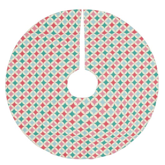 Mitte- des Jahrhundertsmoderner personalisierter Polyester Weihnachtsbaumdecke (Vorderseite)