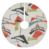 Mitte- des Jahrhundertsmoderner Polyester Weihnachtsbaumdecke (Vorderseite)