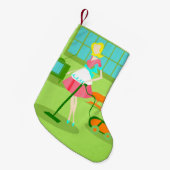 Mitte- des Jahrhundertsmoderner Retro Kleiner Weihnachtsstrumpf (Vorderansicht (hängend))