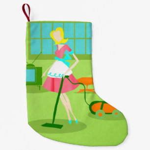 Mitte- des Jahrhundertsmoderner Retro Kleiner Weihnachtsstrumpf