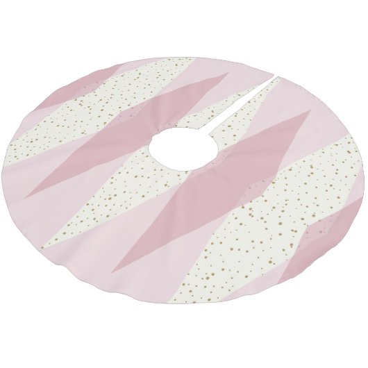 Mitte- des Jahrhundertsmoderner rosa Polyester Weihnachtsbaumdecke (Schrägansicht)