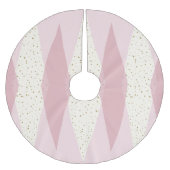 Mitte- des Jahrhundertsmoderner rosa Polyester Weihnachtsbaumdecke (Vorderseite)