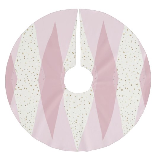 Mitte- des Jahrhundertsmoderner rosa Polyester Weihnachtsbaumdecke (Vorderseite)