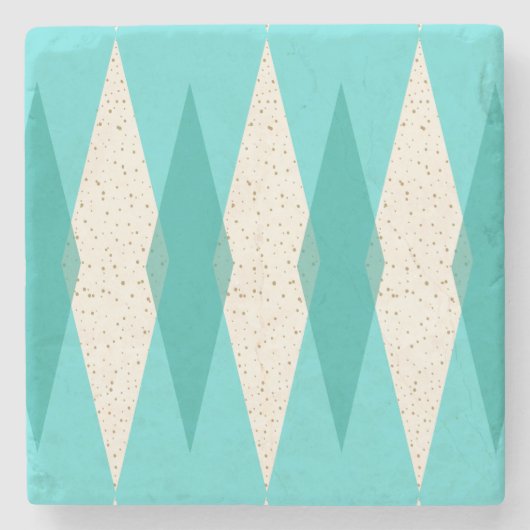 Mitte- des Jahrhundertsmoderner Steinuntersetzer (Vorderseite)