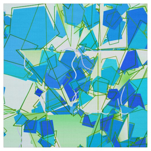 Mitte- des Jahrhundertsmodernes abstraktes, Aqua Stoff (Muster)