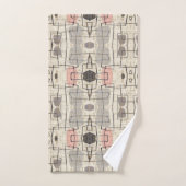 Mitte- des Jahrhundertsmodernes abstraktes Badhandtuch Set (Handtuch)