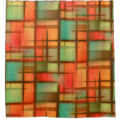 Mitte- des Jahrhundertsmodernes abstraktes Duschvorhang (Vorderseite)