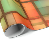 Mitte- des Jahrhundertsmodernes abstraktes Geschenkpapier (Rolleneckpunkt)