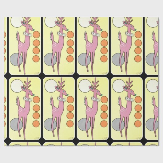 Mitte- des Jahrhundertsmodernes abstraktes Geschenkpapier (Flach)