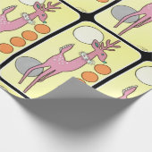 Mitte- des Jahrhundertsmodernes abstraktes Geschenkpapier (Ecke)