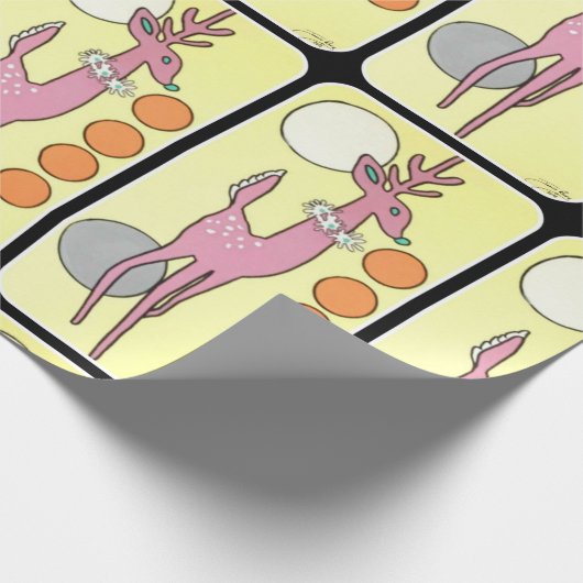 Mitte- des Jahrhundertsmodernes abstraktes Geschenkpapier (Ecke)