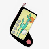 Mitte- des Jahrhundertsmodernes abstraktes Kleiner Weihnachtsstrumpf (Vorderansicht (hängend))