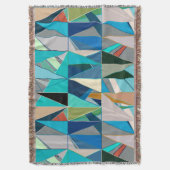 Mitte- des Jahrhundertsmodernes abstraktes, Türkis Decke (Vorderseite Vertikal)