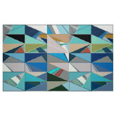 Mitte- des Jahrhundertsmodernes abstraktes, Türkis Stoff (Fat Quarter (45,7 x 55,9 cm))
