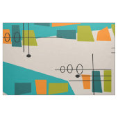 Mitte- des Jahrhundertsmodernes aquamarines Stoff (Fat Quarter (45,7 x 55,9 cm))