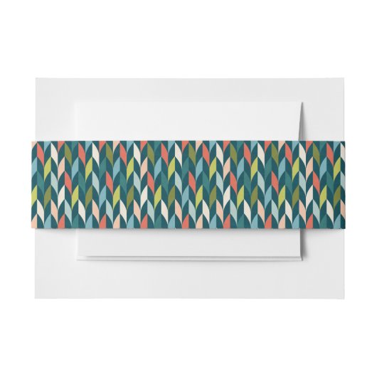 Mitte- des Jahrhundertsmodernes aquamarines u. Einladungsbanderole (Vorderseite Beispiel)