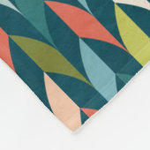 Mitte- des Jahrhundertsmodernes aquamarines u. Fleecedecke (Ecke)