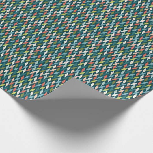 Mitte- des Jahrhundertsmodernes aquamarines u. Geschenkpapier (Ecke)