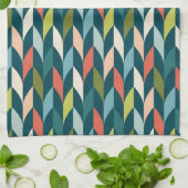 Mitte- des Jahrhundertsmodernes aquamarines u. Geschirrtuch (Gefaltet)