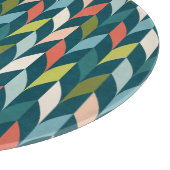 Mitte- des Jahrhundertsmodernes aquamarines u. Schneidebrett (Ecke)