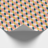 Mitte- des Jahrhundertsmodernes Blatt-Muster Geschenkpapier (Ecke)