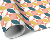 Mitte- des Jahrhundertsmodernes Blatt-Muster Geschenkpapier (Rolleneckpunkt)