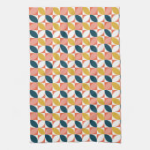 Mitte- des Jahrhundertsmodernes Blatt-Muster Geschirrtuch (Vertikal)