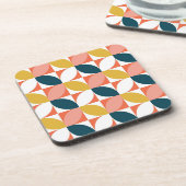 Mitte- des Jahrhundertsmodernes Blatt-Muster Getränkeuntersetzer (Linke Seite)