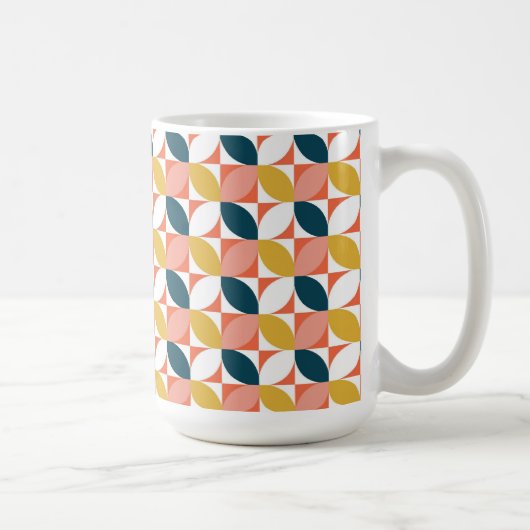 Mitte- des Jahrhundertsmodernes Blatt-Muster Kaffeetasse (Rechts)