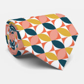 Mitte- des Jahrhundertsmodernes Blatt-Muster Krawatte (Gerollt)