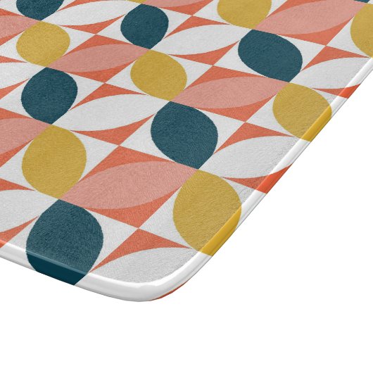 Mitte- des Jahrhundertsmodernes Blatt-Muster Schneidebrett (Ecke)