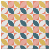 Mitte- des Jahrhundertsmodernes Blatt-Muster Stoff (Nahaufnahme)