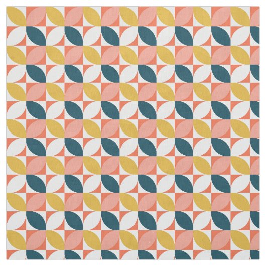 Mitte- des Jahrhundertsmodernes Blatt-Muster Stoff (Muster)