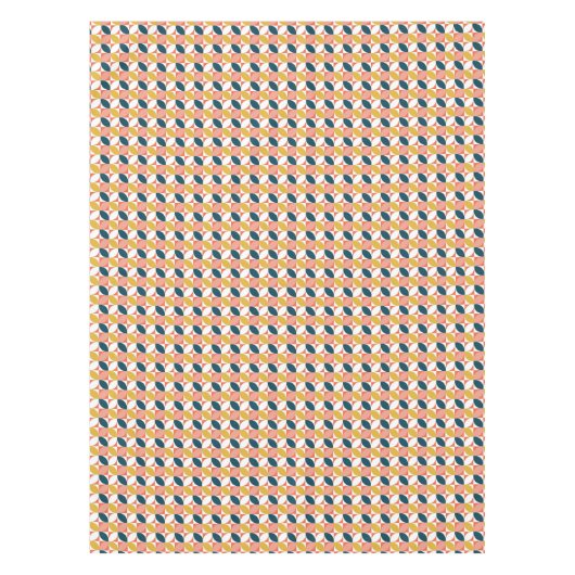 Mitte- des Jahrhundertsmodernes Blatt-Muster Tischdecke (Vorderseite)