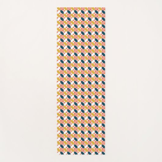 Mitte- des Jahrhundertsmodernes Blatt-Muster Yogamatte (Vorderseite)