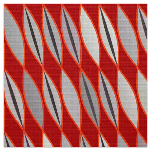 Mitte- des Jahrhundertsmodernes Blätter, dunkelrot Stoff (Muster)