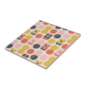 Mitte- des Jahrhundertsmodernes Blumen-Muster Fliese (Seite)