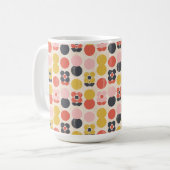 Mitte- des Jahrhundertsmodernes Blumen-Muster Kaffeetasse (Vorderseite Links)