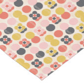 Mitte- des Jahrhundertsmodernes Blumen-Muster Kurzer Tischläufer (Ecke)