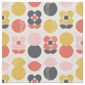 Mitte- des Jahrhundertsmodernes Blumen-Muster Stoff (Nahaufnahme)