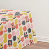 Mitte- des Jahrhundertsmodernes Blumen-Muster Tischdecke (Beispiel)