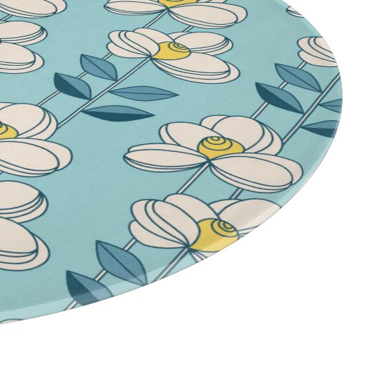 Mitte- des Jahrhundertsmodernes Blumenblatt-Muster Schneidebrett (Ecke)