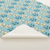 Mitte- des Jahrhundertsmodernes Blumenblatt-Muster Sherpadecke (3/4)