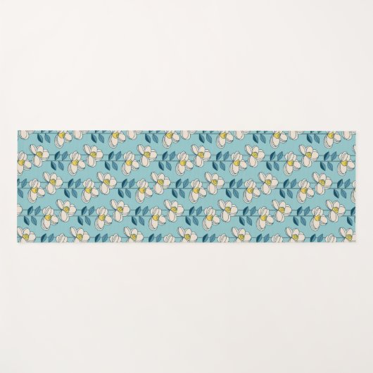 Mitte- des Jahrhundertsmodernes Blumenblatt-Muster Yogamatte (Vorderseite (Horizontal))