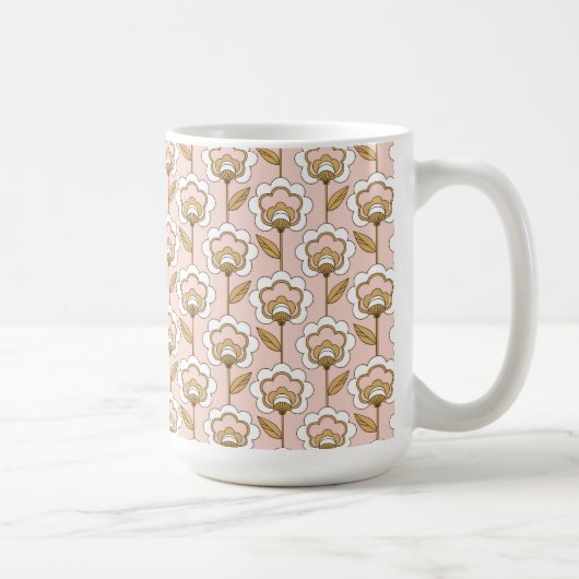 Mitte- des Jahrhundertsmodernes Blumenmuster Kaffeetasse (Rechts)