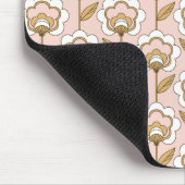 Mitte- des Jahrhundertsmodernes Blumenmuster Mousepad (Ecke)