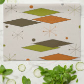 Mitte- des Jahrhundertsmodernes Diamant-Muster Geschirrtuch (Gefaltet)