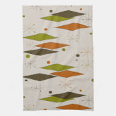 Mitte- des Jahrhundertsmodernes Diamant-Muster Geschirrtuch (Vertikal)